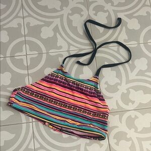 Colorful Striped Halter Top